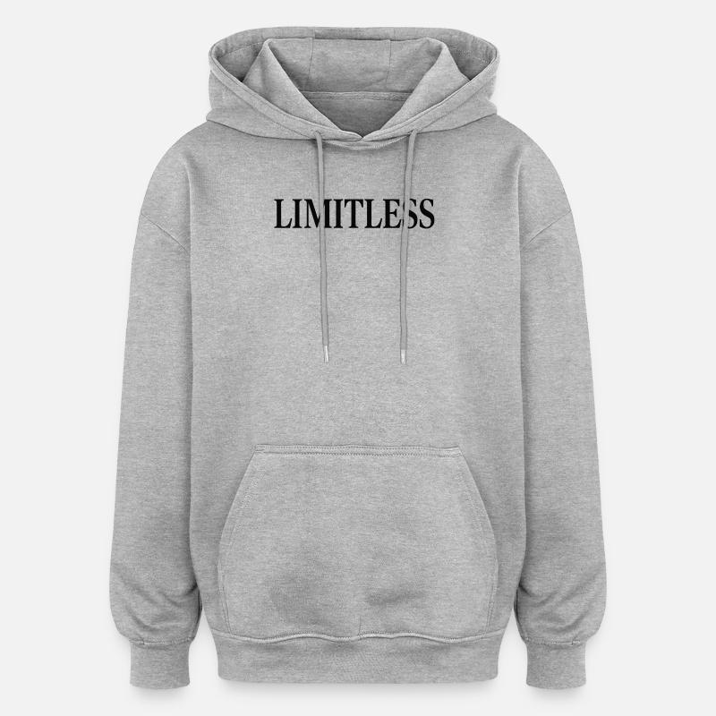 Illimité - Sweat à capuche oversize unisexe - gris chiné