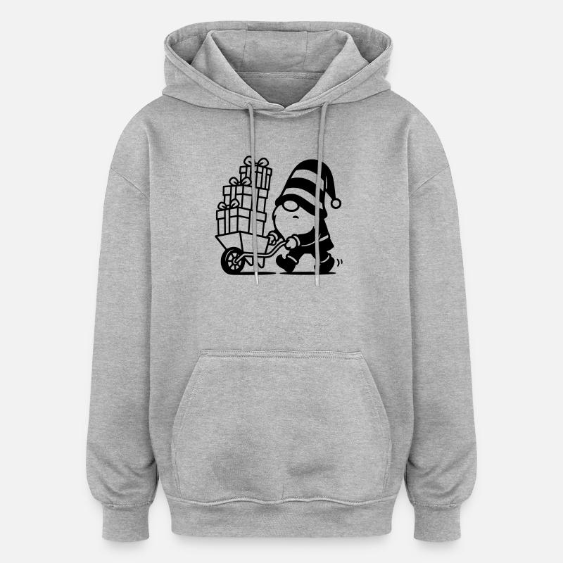 Brouette imp - Sweat à capuche oversize unisexe - gris chiné