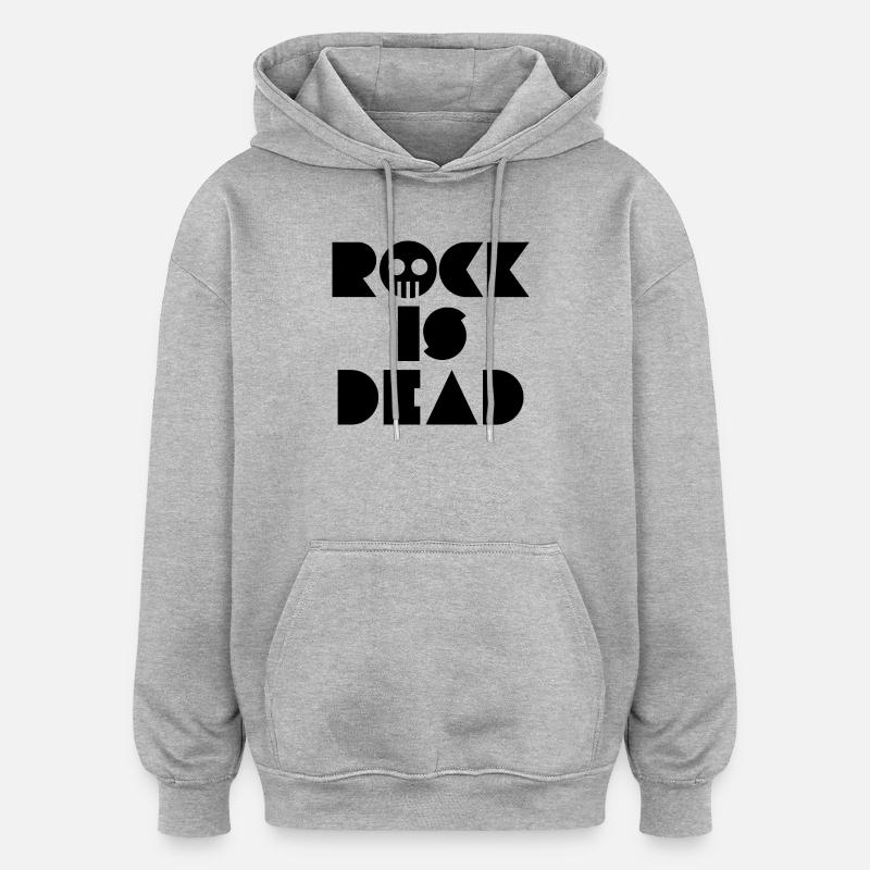 Le Rock est Mort - Sweat à capuche oversize unisexe - gris chiné