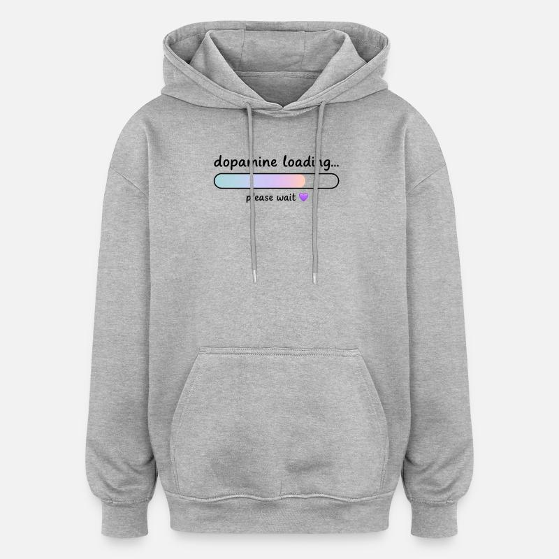 Gradient de charge de dopamine - Sweat à capuche oversize unisexe - gris chiné