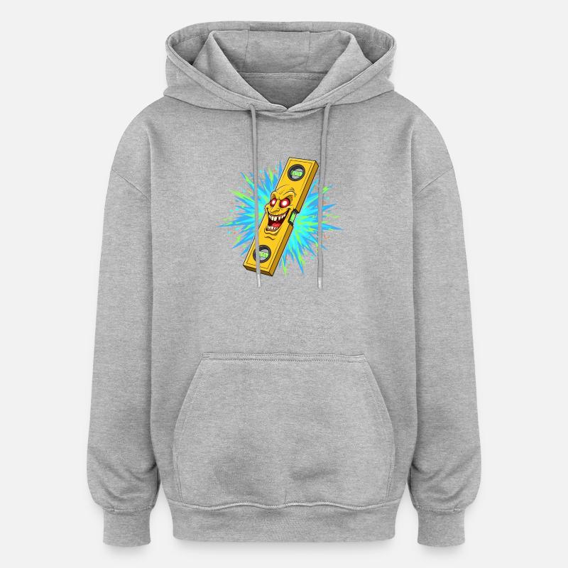 Furious level tool with explosion - Oversized Unisex Hoodie - heather grey