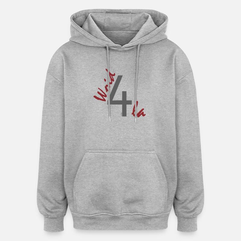 woid4tla - Sweat à capuche oversize unisexe - gris chiné