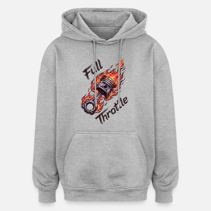  Full Throttle Piston - Oversized Unisex Hoodie - heather grey