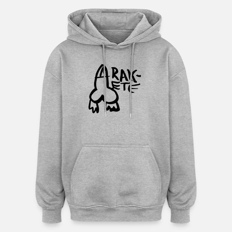 Fusée - Sweat à capuche oversize unisexe - gris chiné