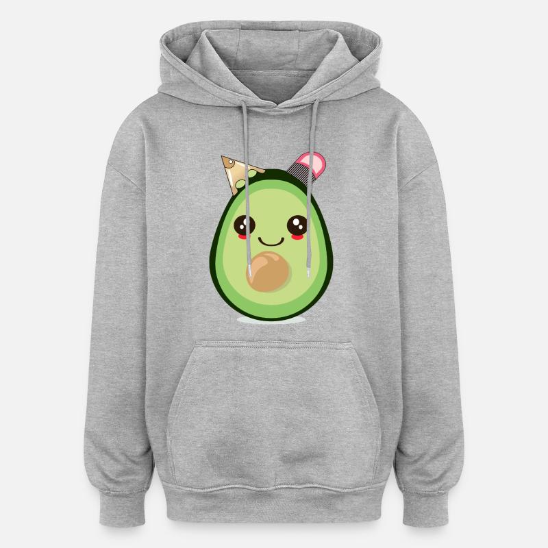 SCHULANFANG SCHULKIND AVOCADO - Oversized Unisex Hoodie - Grau meliert