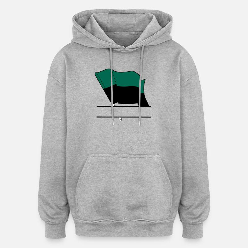 Texel Flag – Custom Island Design - Oversized Unisex Hoodie - heather grey