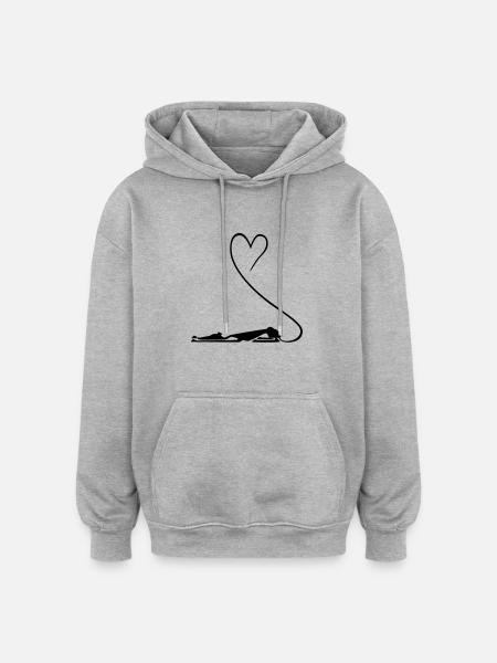 love - Oversized Unisex Hoodie - heather grey
