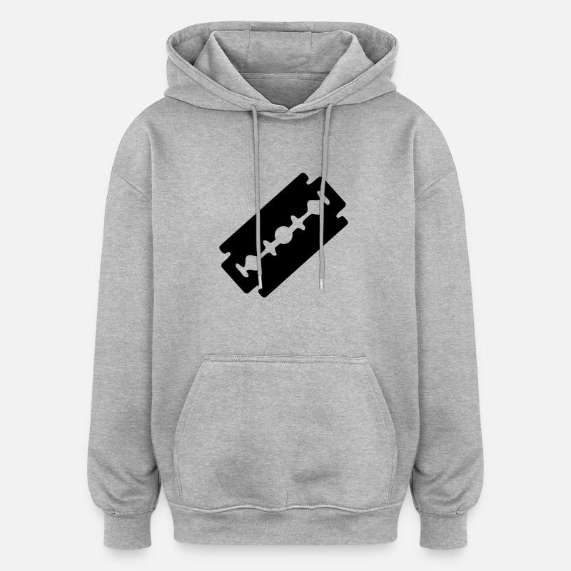 razorblade_ti1 - Sweat à capuche oversize unisexe - gris chiné