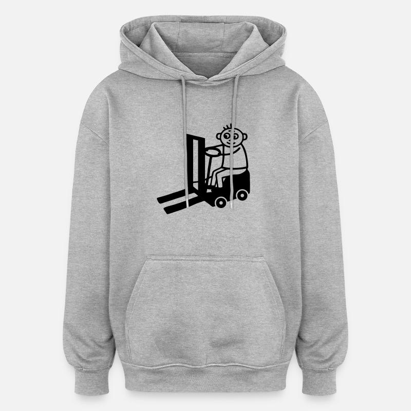 Forklift Driver - Oversized Unisex Hoodie - heather grey