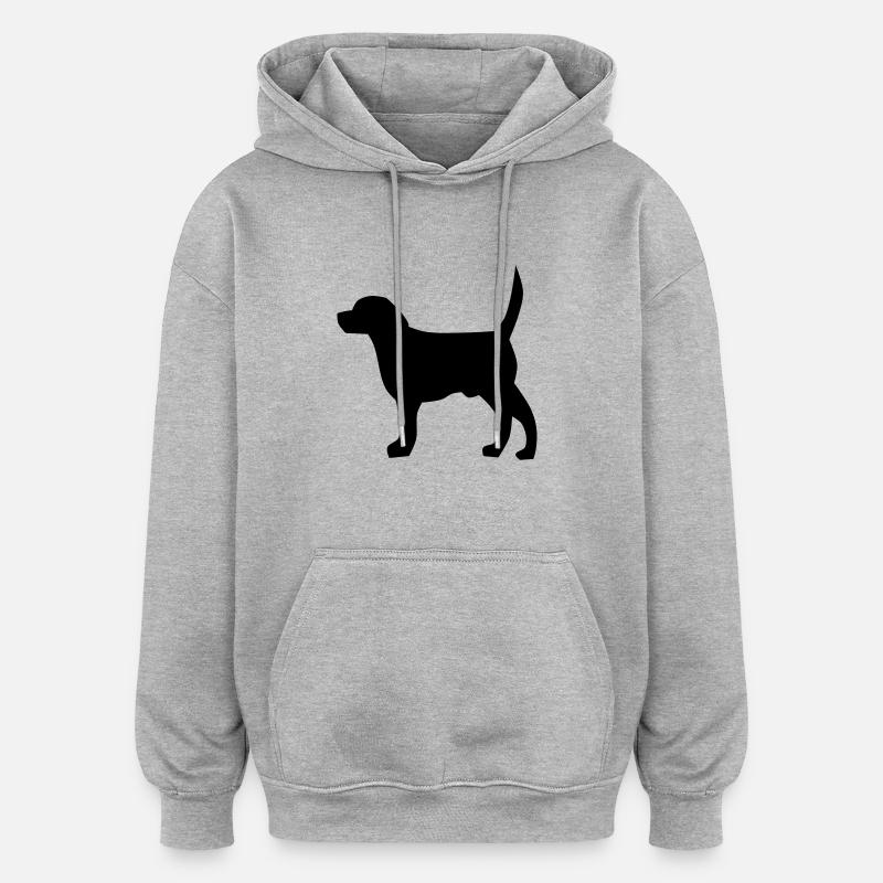 Cane - Sweat à capuche oversize unisexe - gris chiné