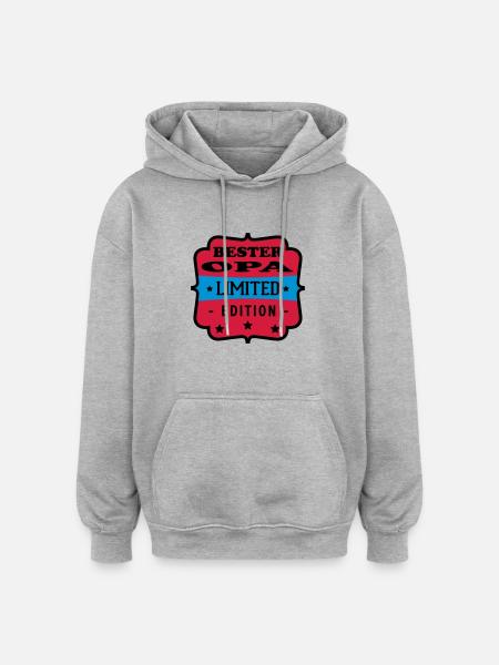 Bester opa limited edition - Oversized Unisex Hoodie - heather grey