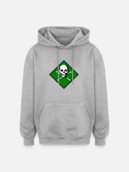 Skull and bones - Oversized Unisex Hoodie - heather grey