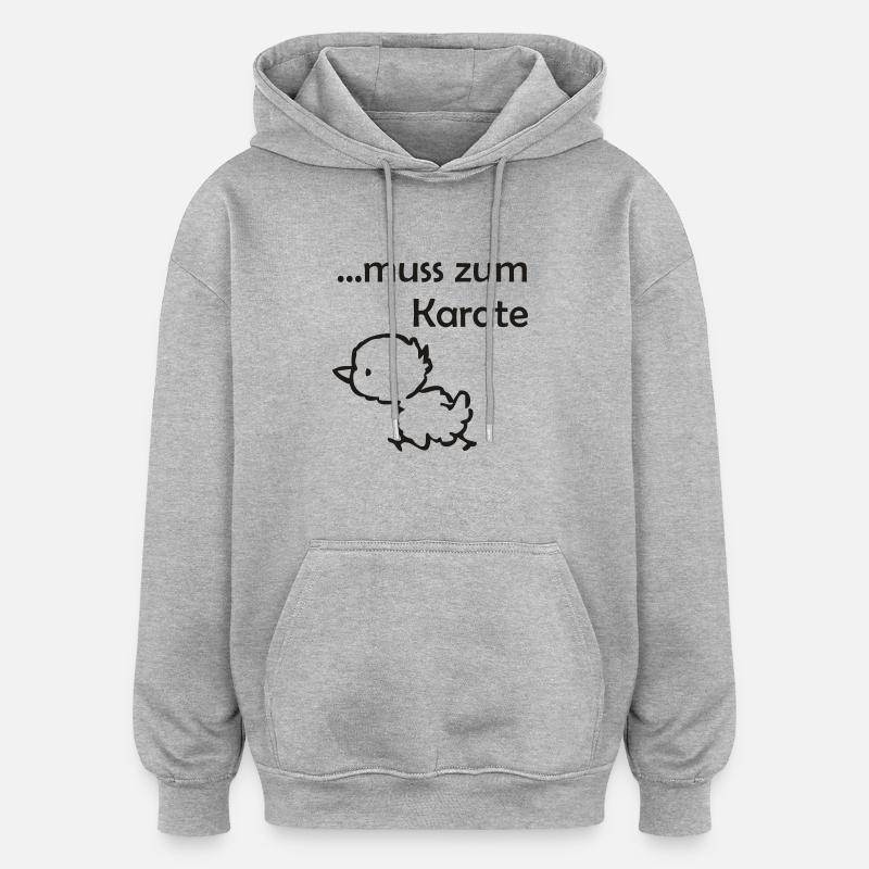 Karate - Oversized Unisex Hoodie - Grau meliert