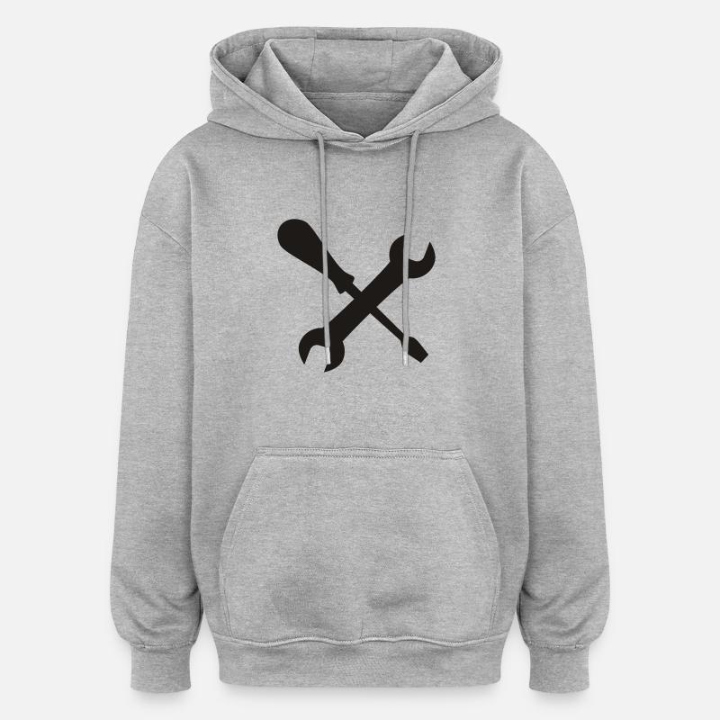 tool, tools - Oversized Unisex Hoodie - heather grey