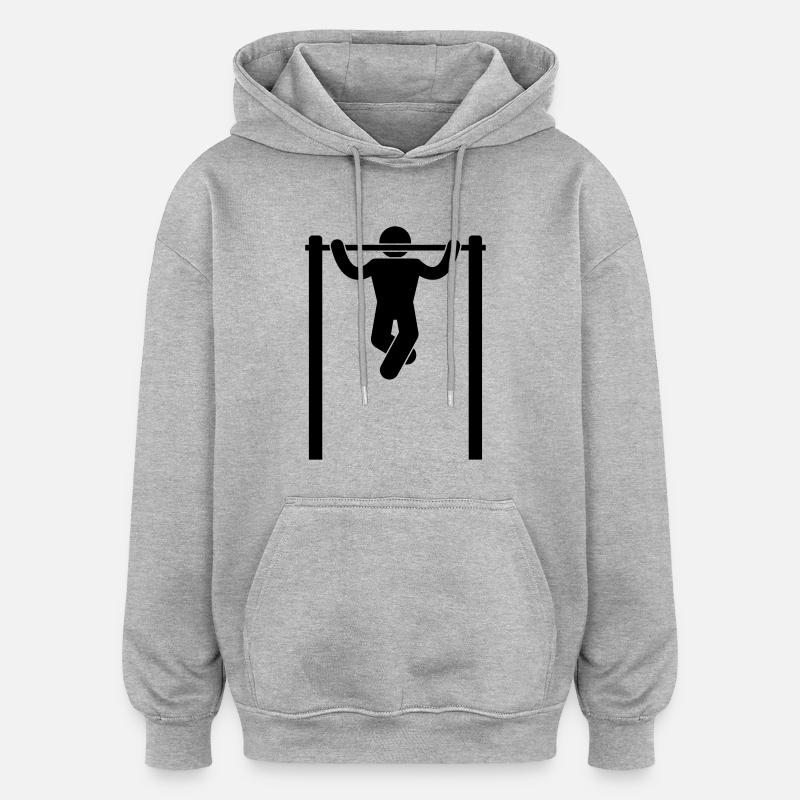 pullup - Oversized Unisex Hoodie - Grau meliert