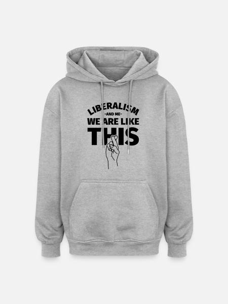 Liberalismus Liberaler - Oversized Unisex Hoodie - Grau meliert