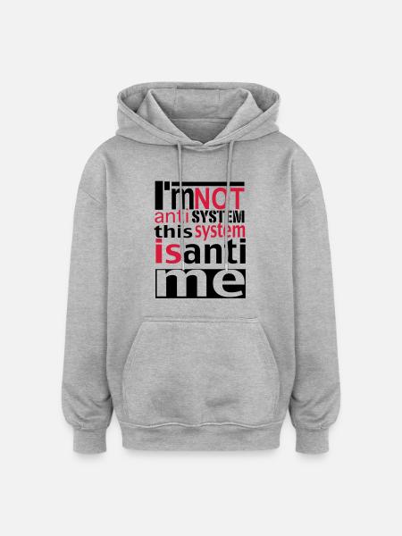 system - Oversized Unisex Hoodie - heather grey