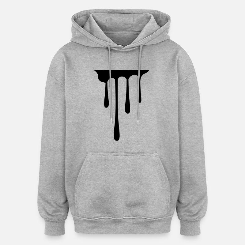 Drips - Oversized Unisex Hoodie - Grau meliert