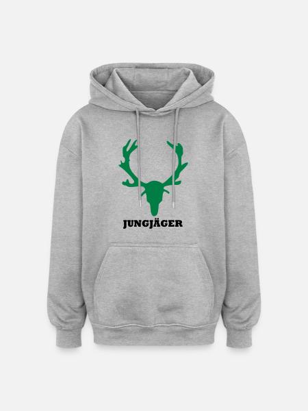 Young hunters - Oversized Unisex Hoodie - heather grey