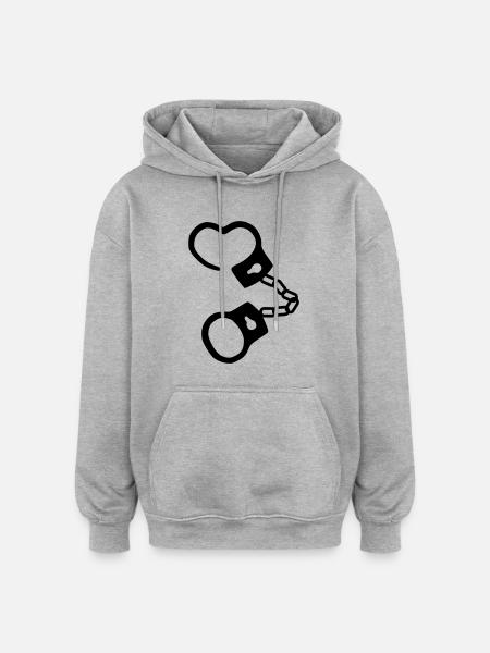 Handschellen - Oversized Unisex Hoodie - heather grey