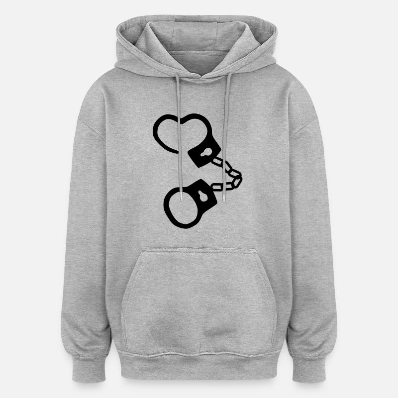 manette - Sweat à capuche oversize unisexe - gris chiné