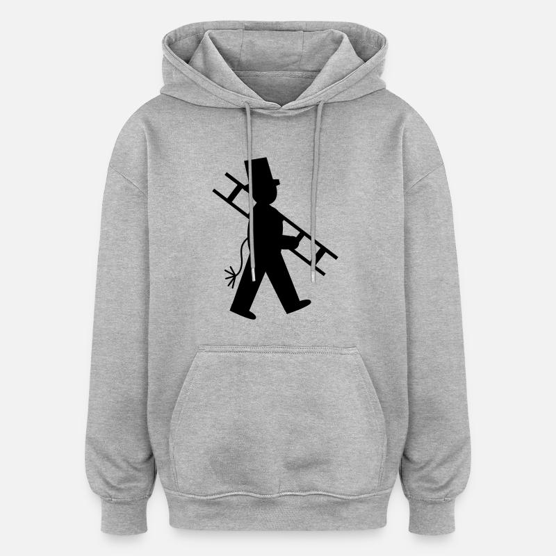 schornsteinfeger - Sweat à capuche oversize unisexe - gris chiné