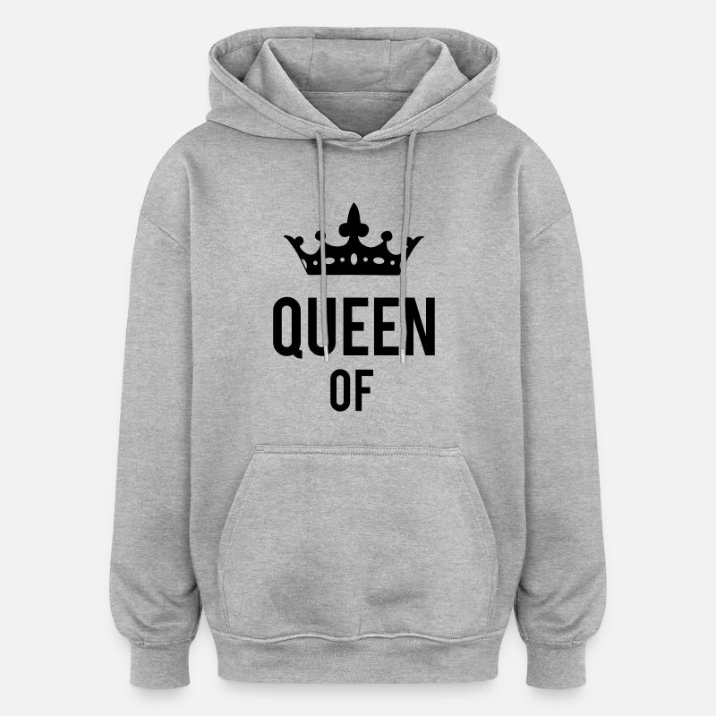 Queen - Oversized Unisex Hoodie - Grau meliert