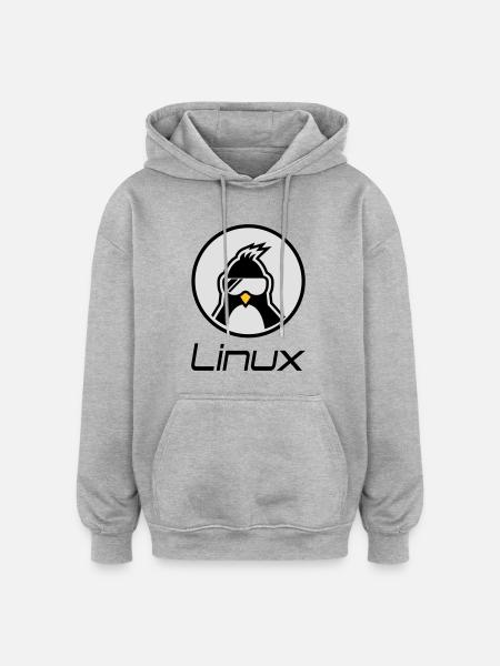 linux - Oversized Unisex Hoodie - heather grey