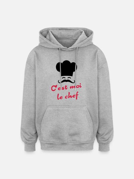 C'est moi le chef - Oversized Unisex Hoodie - heather grey
