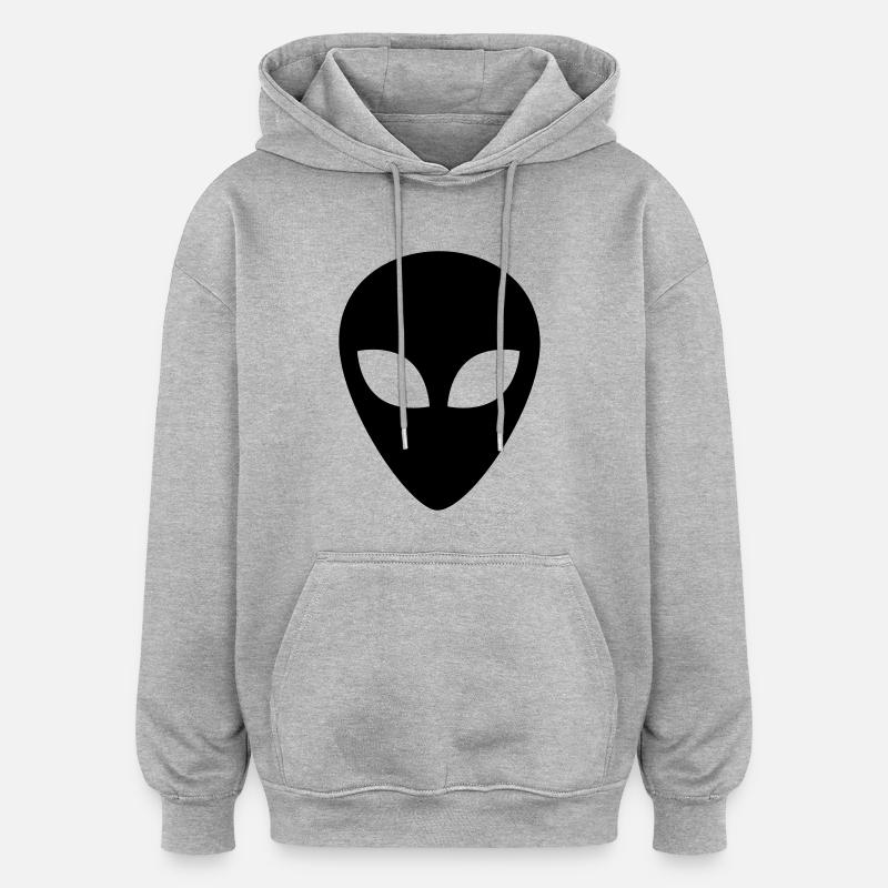 Alien - Sweat à capuche oversize unisexe - gris chiné