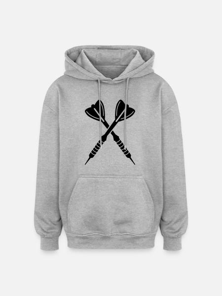 darts symbol - Oversized Unisex Hoodie - Grau meliert
