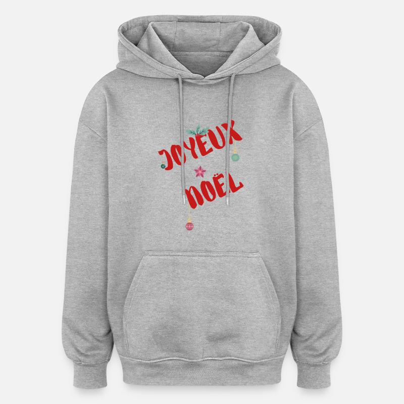 Joyeux noël 2 - Sweat à capuche oversize unisexe - gris chiné