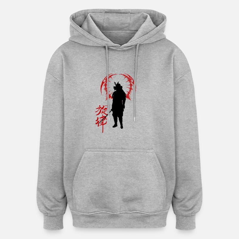 samurai - Oversized Unisex Hoodie - heather grey