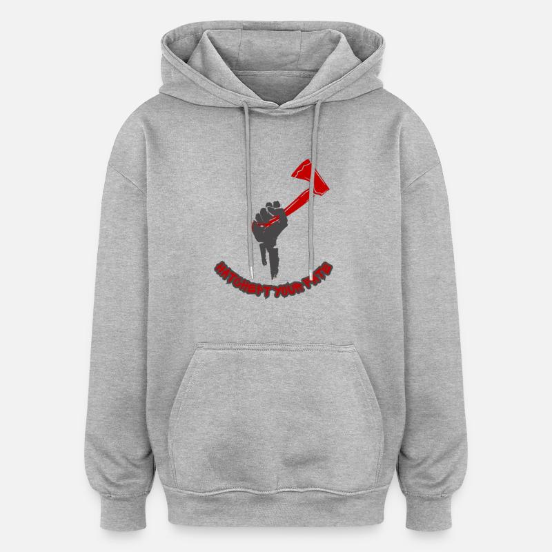 FAITES ÉCLORE VOTRE DESTIN - Sweat à capuche oversize unisexe - gris chiné