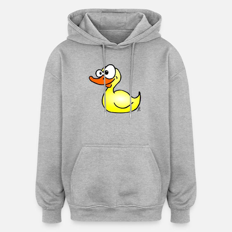 Canard - Sweat à capuche oversize unisexe - gris chiné
