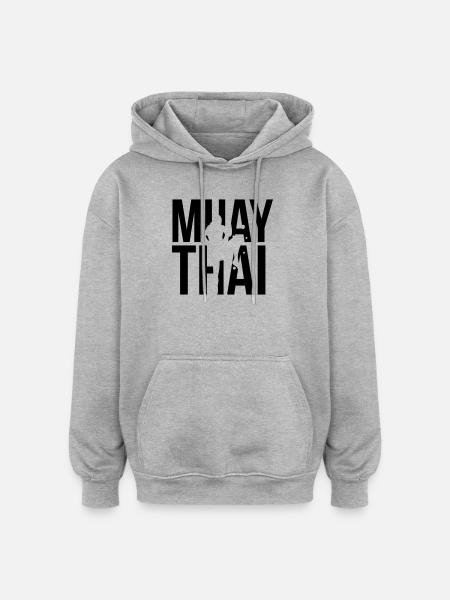 muay thai - Oversized Unisex Hoodie - heather grey