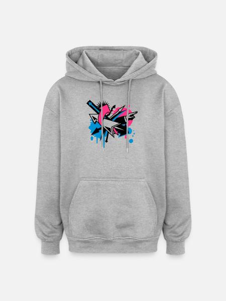 Arrows in different directions - Oversized Unisex Hoodie - heather grey