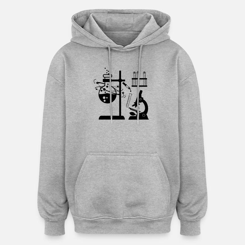 Laboratoire de recherche expérimentale - Sweat à capuche oversize unisexe - gris chiné