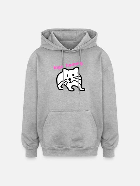 hiya hammy - Oversized Unisex Hoodie - heather grey
