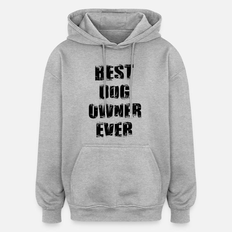 Bester Hundehalter aller Zeiten - Oversized Unisex Hoodie - Grau meliert