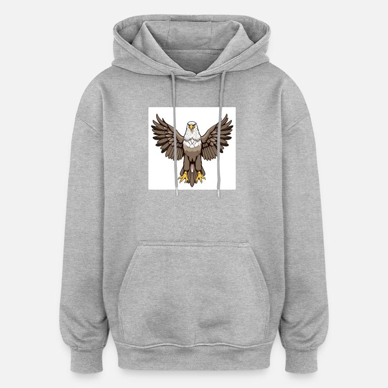 Aigle - Sweat à capuche oversize unisexe - gris chiné