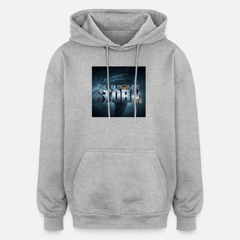 L’œil du cyclone - Sweat à capuche oversize unisexe - gris chiné