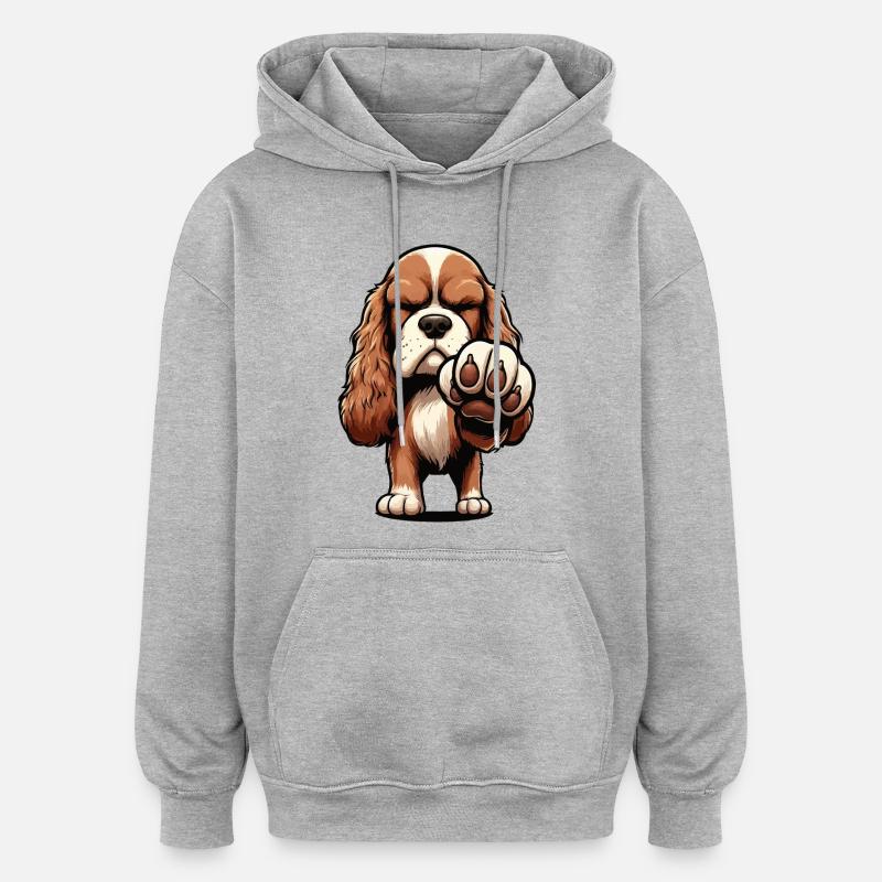 Cocker Spaniel Cockerhund Cocker Spaniel Besitzer - Oversized Unisex Hoodie - Grau meliert