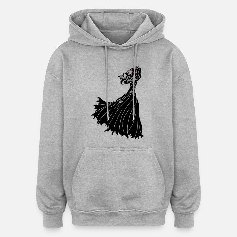 Apparition - Sweat à capuche oversize unisexe - gris chiné