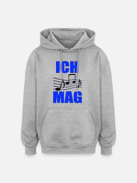 I like music Blue note layout - Oversized Unisex Hoodie - heather grey