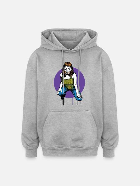 HACKER GIRL - geek & scifi - Oversized Unisex Hoodie - heather grey