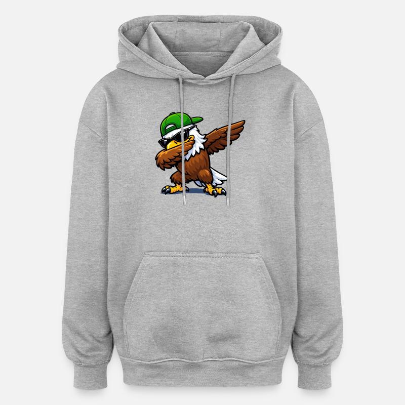 Aigle à l’eau à dabber - Sweat à capuche oversize unisexe - gris chiné
