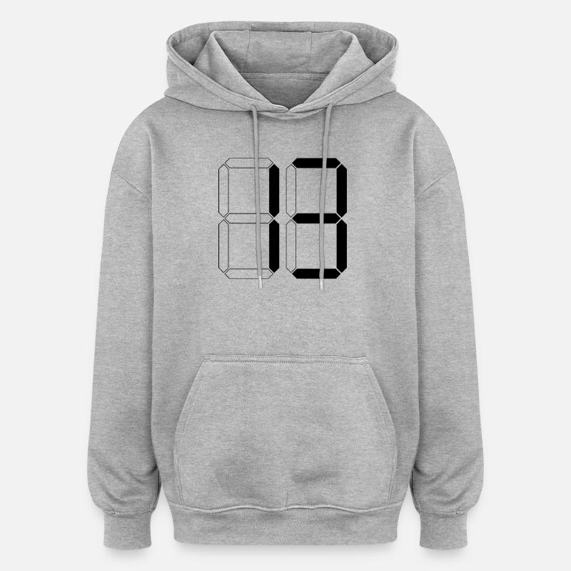 NUMÉRO 13 Treize Cadeaux d’anniversaire numériques - Sweat à capuche oversize unisexe - gris chiné