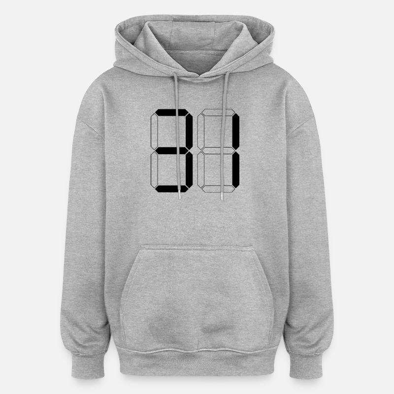 NUMMER 31 Einunddreißig Geschenk Digital - Oversized Unisex Hoodie - Grau meliert