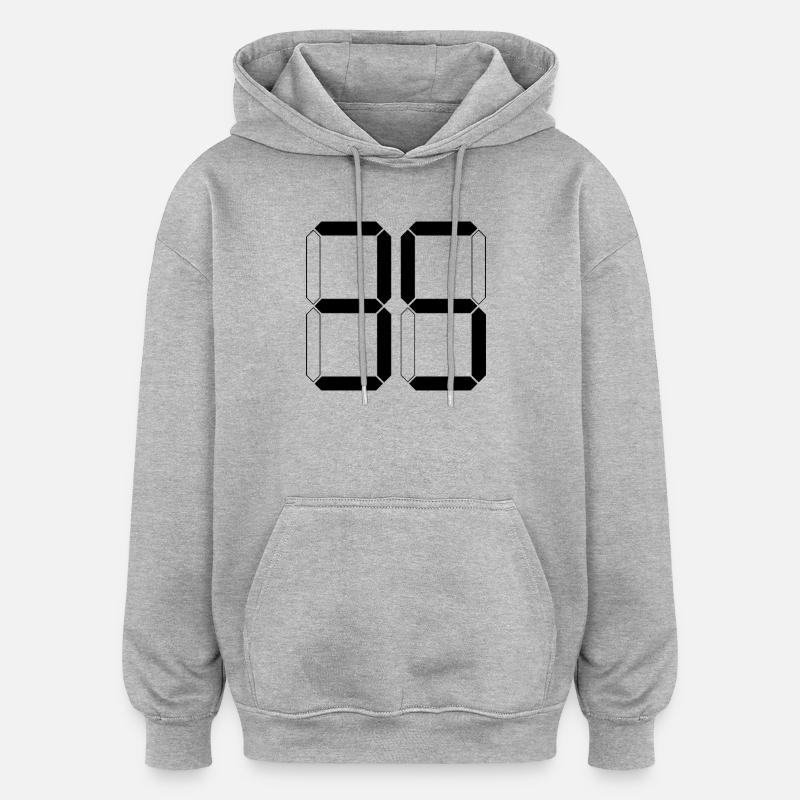 NUMÉRO 35 Trente-cinq Cadeaux Numériques - Sweat à capuche oversize unisexe - gris chiné